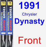 Front Wiper Blade Pack for 1991 Chrysler Dynasty - Vision Saver