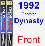 Front Wiper Blade Pack for 1992 Chrysler Dynasty - Vision Saver