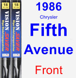 Front Wiper Blade Pack for 1986 Chrysler Fifth Avenue - Vision Saver