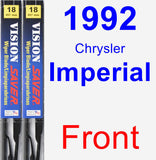 Front Wiper Blade Pack for 1992 Chrysler Imperial - Vision Saver