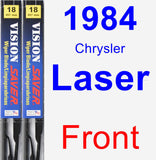 Front Wiper Blade Pack for 1984 Chrysler Laser - Vision Saver