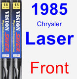 Front Wiper Blade Pack for 1985 Chrysler Laser - Vision Saver