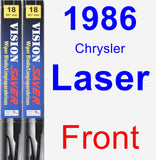 Front Wiper Blade Pack for 1986 Chrysler Laser - Vision Saver