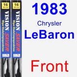 Front Wiper Blade Pack for 1983 Chrysler LeBaron - Vision Saver
