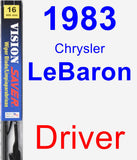 Driver Wiper Blade for 1983 Chrysler LeBaron - Vision Saver