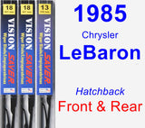 Front & Rear Wiper Blade Pack for 1985 Chrysler LeBaron - Vision Saver