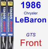 Front Wiper Blade Pack for 1986 Chrysler LeBaron - Vision Saver