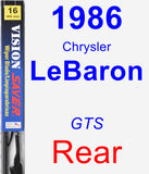 Rear Wiper Blade for 1986 Chrysler LeBaron - Vision Saver