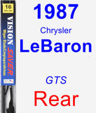 Rear Wiper Blade for 1987 Chrysler LeBaron - Vision Saver