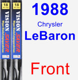 Front Wiper Blade Pack for 1988 Chrysler LeBaron - Vision Saver