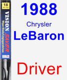 Driver Wiper Blade for 1988 Chrysler LeBaron - Vision Saver