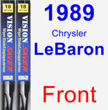 Front Wiper Blade Pack for 1989 Chrysler LeBaron - Vision Saver