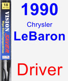 Driver Wiper Blade for 1990 Chrysler LeBaron - Vision Saver