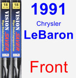 Front Wiper Blade Pack for 1991 Chrysler LeBaron - Vision Saver