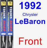Front Wiper Blade Pack for 1992 Chrysler LeBaron - Vision Saver