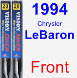 Front Wiper Blade Pack for 1994 Chrysler LeBaron - Vision Saver
