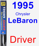 Driver Wiper Blade for 1995 Chrysler LeBaron - Vision Saver