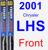 Front Wiper Blade Pack for 2001 Chrysler LHS - Vision Saver
