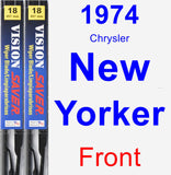 Front Wiper Blade Pack for 1974 Chrysler New Yorker - Vision Saver