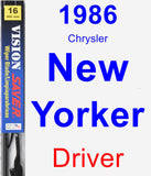 Driver Wiper Blade for 1986 Chrysler New Yorker - Vision Saver