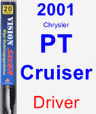 Driver Wiper Blade for 2001 Chrysler PT Cruiser - Vision Saver