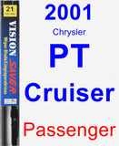 Passenger Wiper Blade for 2001 Chrysler PT Cruiser - Vision Saver