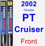 Front Wiper Blade Pack for 2002 Chrysler PT Cruiser - Vision Saver