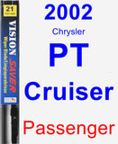 Passenger Wiper Blade for 2002 Chrysler PT Cruiser - Vision Saver