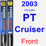 Front Wiper Blade Pack for 2003 Chrysler PT Cruiser - Vision Saver