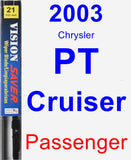 Passenger Wiper Blade for 2003 Chrysler PT Cruiser - Vision Saver