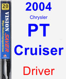Driver Wiper Blade for 2004 Chrysler PT Cruiser - Vision Saver