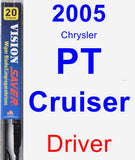 Driver Wiper Blade for 2005 Chrysler PT Cruiser - Vision Saver