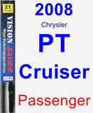 Passenger Wiper Blade for 2008 Chrysler PT Cruiser - Vision Saver
