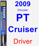 Driver Wiper Blade for 2009 Chrysler PT Cruiser - Vision Saver