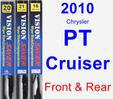 Front & Rear Wiper Blade Pack for 2010 Chrysler PT Cruiser - Vision Saver