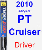 Driver Wiper Blade for 2010 Chrysler PT Cruiser - Vision Saver