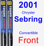 Front Wiper Blade Pack for 2001 Chrysler Sebring - Vision Saver