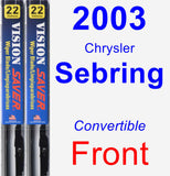 Front Wiper Blade Pack for 2003 Chrysler Sebring - Vision Saver