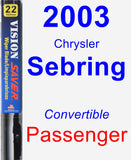 Passenger Wiper Blade for 2003 Chrysler Sebring - Vision Saver