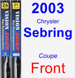 Front Wiper Blade Pack for 2003 Chrysler Sebring - Vision Saver