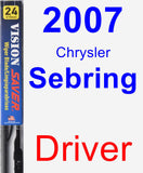 Driver Wiper Blade for 2007 Chrysler Sebring - Vision Saver