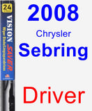 Driver Wiper Blade for 2008 Chrysler Sebring - Vision Saver