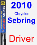 Driver Wiper Blade for 2010 Chrysler Sebring - Vision Saver