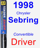 Driver Wiper Blade for 1998 Chrysler Sebring - Vision Saver