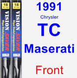 Front Wiper Blade Pack for 1991 Chrysler TC Maserati - Vision Saver