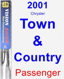 Passenger Wiper Blade for 2001 Chrysler Town & Country - Vision Saver