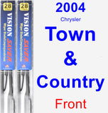 Front Wiper Blade Pack for 2004 Chrysler Town & Country - Vision Saver