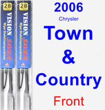 Front Wiper Blade Pack for 2006 Chrysler Town & Country - Vision Saver