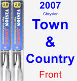 Front Wiper Blade Pack for 2007 Chrysler Town & Country - Vision Saver