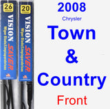 Front Wiper Blade Pack for 2008 Chrysler Town & Country - Vision Saver